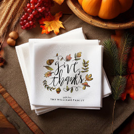 Erntedank-Feier zum Sturz von Wasserfarbe Serviette