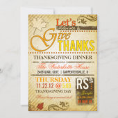 Erntedank Feiertags Party Einladung (Vorderseite)