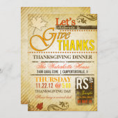 Erntedank Feiertags Party Einladung (Vorne/Hinten)