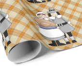 Erntedank-Feiertags-Pilgerverpackungspapier Geschenkpapier (Rolleneckpunkt)