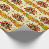 Erntedank-Feiertags-Türkeiverpackungspapier Geschenkpapier (Ecke)