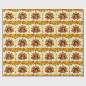 Erntedank-Feiertags-Türkeiverpackungspapier Geschenkpapier (Flach)