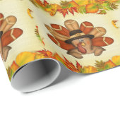 Erntedank-Feiertags-Türkeiverpackungspapier Geschenkpapier (Rolleneckpunkt)