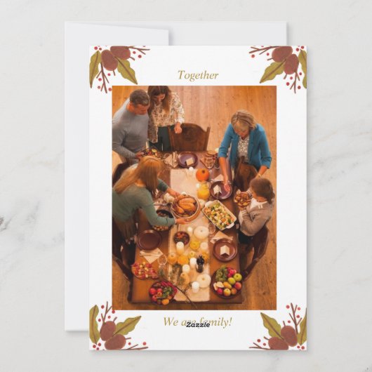 Erntedank Feiertagskarte (Rückseite)