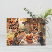 Erntedank Feiertagskarte (Stehend Vorderseite)