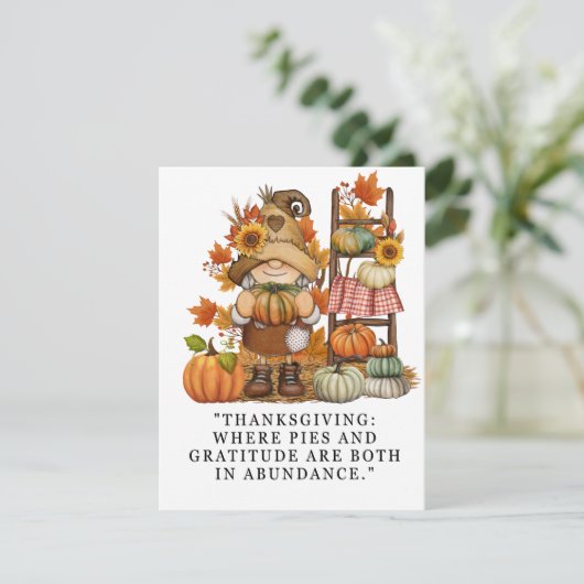 Erntedank Feiertagskarte (Stehend Vorderseite)