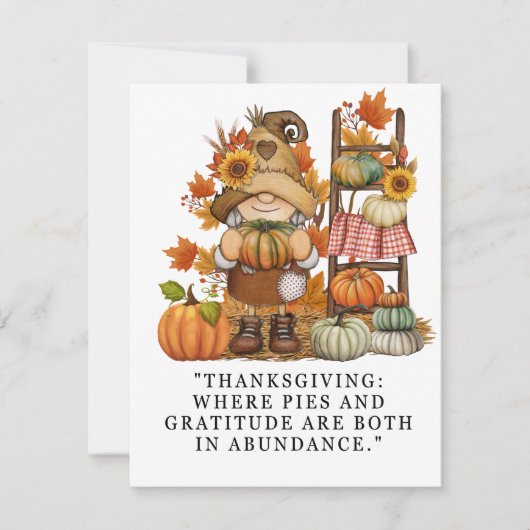 Erntedank Feiertagskarte (Vorderseite)