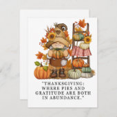 Erntedank Feiertagskarte (Vorne/Hinten)