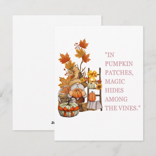 Erntedank Feiertagskarte (Vorne/Hinten)