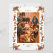 Erntedank Feiertagskarte (Rückseite)