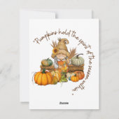 Erntedank Feiertagskarte (Rückseite)