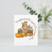 Erntedank Feiertagskarte (Stehend Vorderseite)