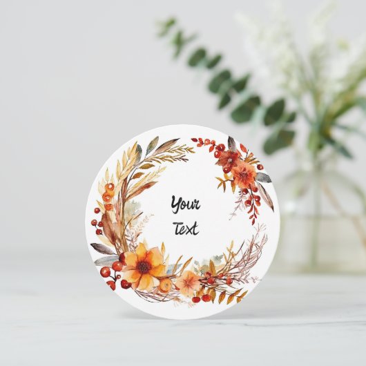 Erntedank Feiertagskarte (Stehend Vorderseite)