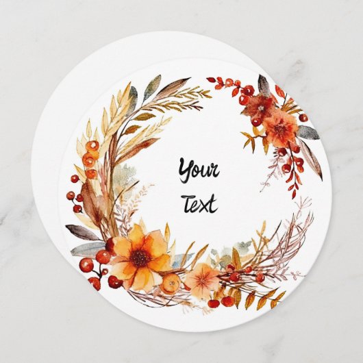 Erntedank Feiertagskarte (Vorne/Hinten)