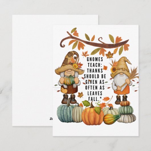 Erntedank Feiertagskarte (Vorne/Hinten)