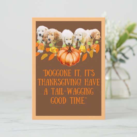 Erntedank Feiertagskarte (Stehend Vorderseite)