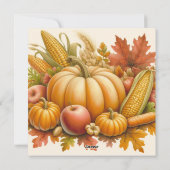 Erntedank Feiertagskarte (Rückseite)