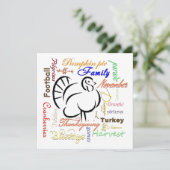 Erntedank Feiertagskarte (Stehend Vorderseite)