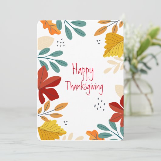 Erntedank Feiertagskarte (Stehend Vorderseite)