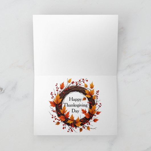 Erntedank Feiertagskarte (Innenseite)