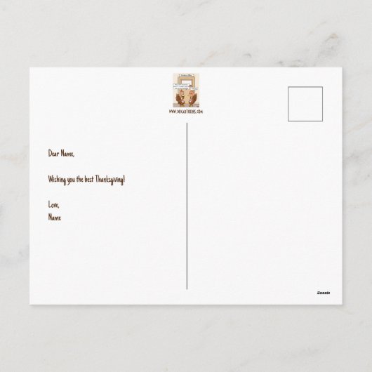 Erntedank Feiertagspostkarte (Rückseite)