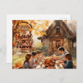 Erntedank Feiertagspostkarte (Vorne/Hinten)