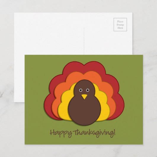 Erntedank Feiertagspostkarte (Vorne/Hinten)