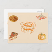 Erntedank Feiertagspostkarte (Vorne/Hinten)