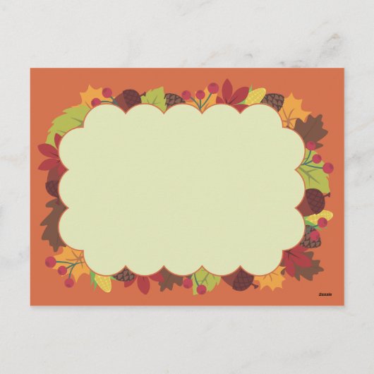 Erntedank Feiertagspostkarte (Rückseite)