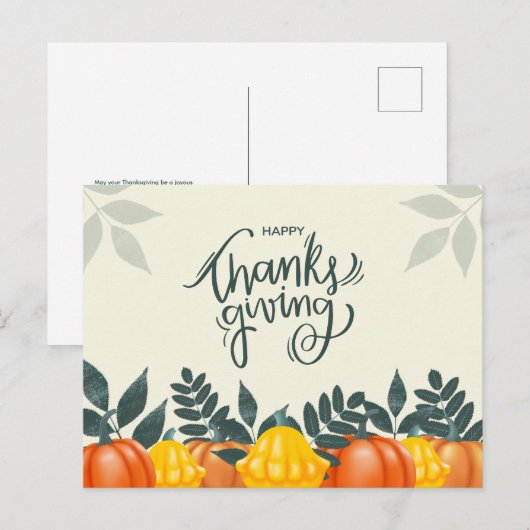 Erntedank Feiertagspostkarte (Vorne/Hinten)