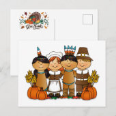 Erntedank Feiertagspostkarte (Vorne/Hinten)