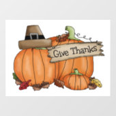 Erntedank-Fensterklammern geben Fensteraufkleber (Blatt)