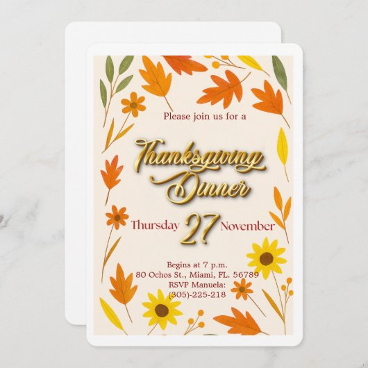 Erntedank Ferienkarte Feiertagskarte (Vorne/Hinten)