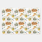 Erntedank Fest Fall Wasserfarbe Türkei Pumpkin Geschenkpapier Set (Vorderseite 3)