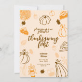 Erntedank Fest Herbst Abendessen Einladung (Vorderseite)