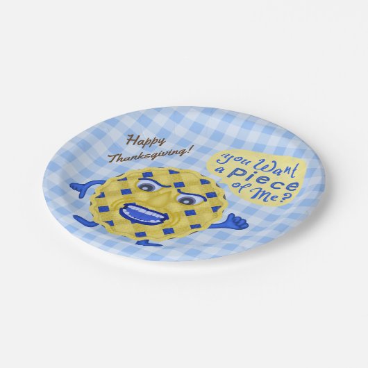 Erntedank-Fest-lustiges Pappteller (Schrägansicht)