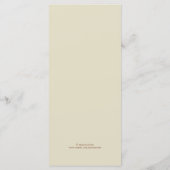 Erntedank Fest Menükarte (Rückseite)