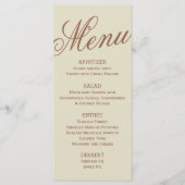 Erntedank Fest Menükarte (Vorderseite)