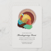 Erntedank Fest mit der Türkei Einladung (Vorne/Hinten)