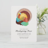 Erntedank Fest mit der Türkei Einladung (Stehend Vorderseite)