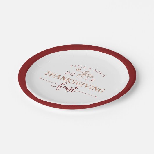 Erntedank Fest Pappteller (Schrägansicht)