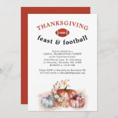 Erntedank Fest und Fußball Dinner Party Einladung (Vorne/Hinten)