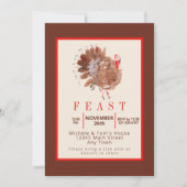 Erntedank Fest Wasserfarbe Türkei Einladung (Vorderseite)