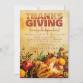 Erntedank Festessen Abendessen Herbsternte Einladung (Vorderseite)