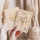 Erntedank Festmahl Rustikales Herbstessen Einladung