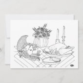 Erntedank Festmahlzeit Postkarte (Vorderseite)