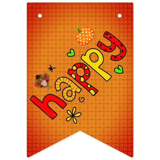 Erntedank-Flaggen-Fahne Wimpelkette (Zweite Fahne)