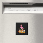 Erntedank Flamingo mit einem Fallhahn Kaffeekuppen Magnet (In Situ (Geschirrspüler))