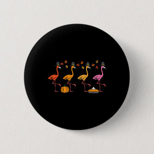 Erntedank Flamingos Funny Herbst Herbstvogel Männe Button