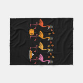 Erntedank Flamingos Funny Herbst Herbstvogel Männe Fleecedecke (Vorderseite (Horizontal))